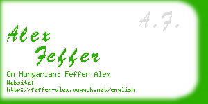 alex feffer business card